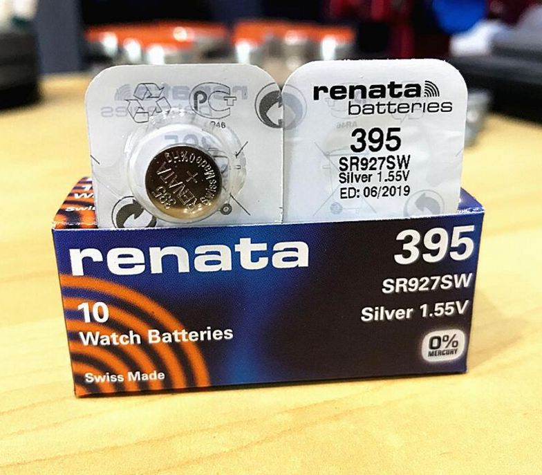 Original Swiss renata silver oxide button battery AG7 395 399 SR927SW watch battery