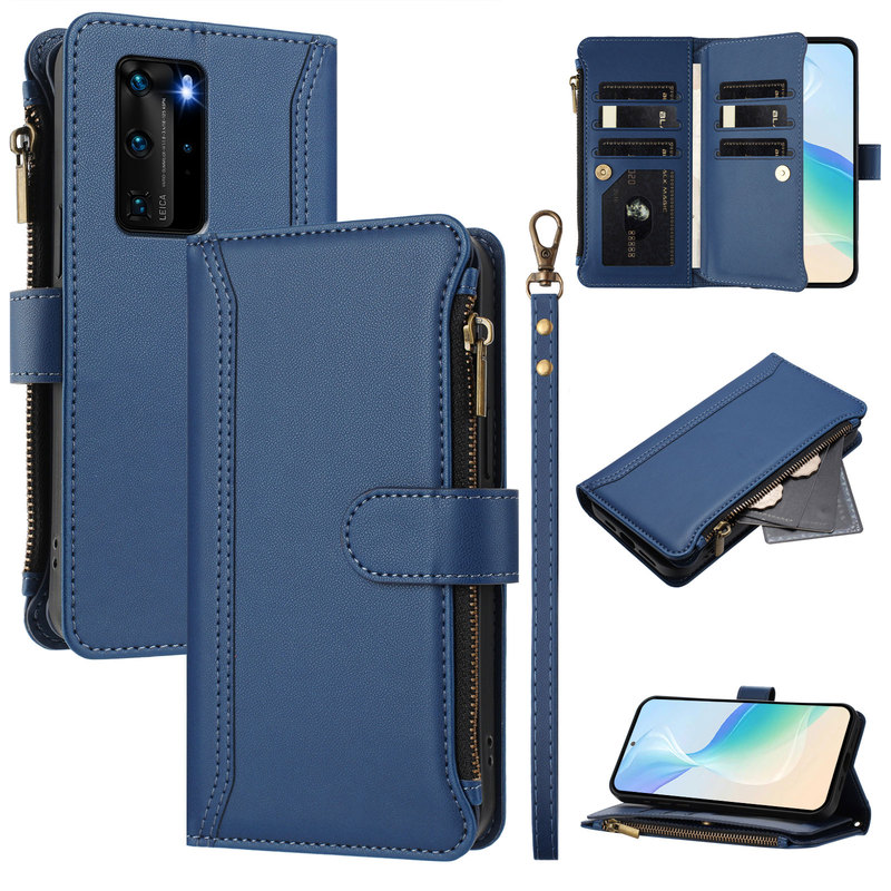 P40 Zipper Coin Card Holder Is Suitable for Huawei P30Lite Mobile Phone Case P30Pro Flip Cover P40Pro Protective Case P40 Zipper Coin Card Holder Is Suitable for Huawei P30Lite Mobile Phone Case P30Pro Flip Cover P40Pro Protective Case