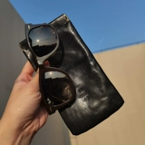 Брендовый кожаный кошелек, наушники, очки, сумка для хранения, воловья кожа, из натуральной кожи