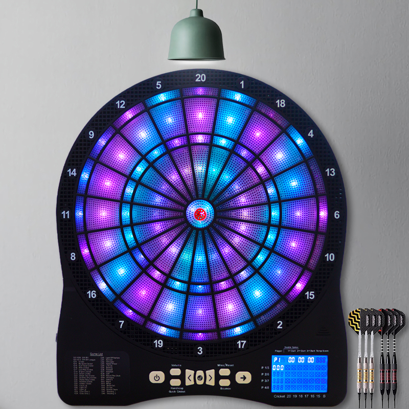 自動スコアリング安全発光電子ダーツボードセット大人と子供用家庭用屋内エンターテイメントバー競技ターゲット