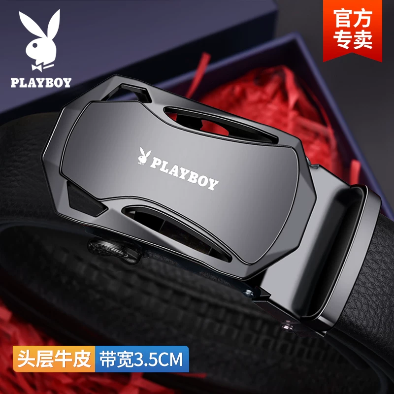 Пояс мужской высокого класса Playboy, кожаные штаны, натуральная кожа