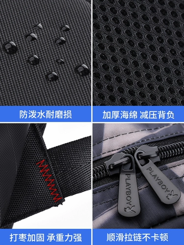 Playboy, мужской школьный рюкзак для школьников, вместительный и большой ноутбук, сумка для путешествий, подходит для подростков