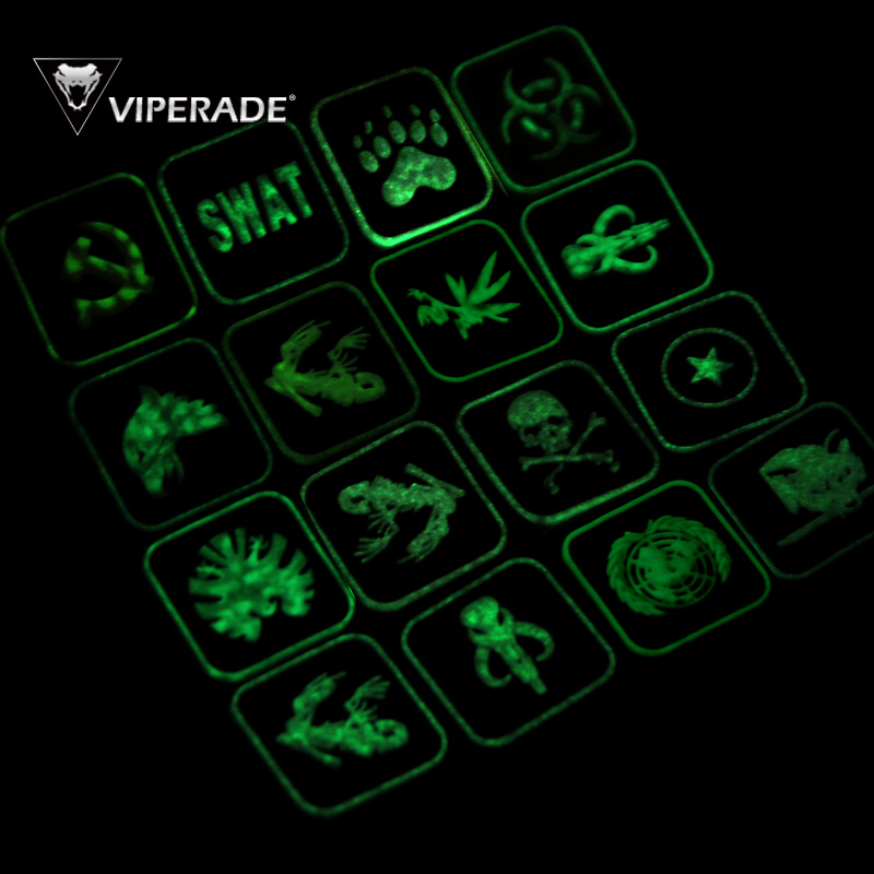 VIPERADE VIPER Velcro Rubber PVC mini luminous series Military fan clothing personalized stickers