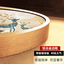 Cross stitch round frame frame frame self-mounted frame frame frame with glass Diamond painting 2021 New Full diamond aluminum alloy