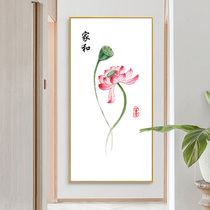 Lotus cross stitch 2021 New thread embroidery living room vertical porch corridor simple own embroidery lotus hand embroidery