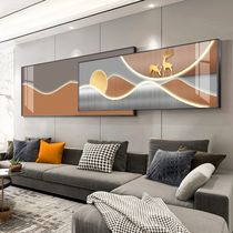 Light luxury atmospheric living room decoration painting modern simple abstract elk Crystal porcelain painting superimposed painting sofa background wall hanging painting