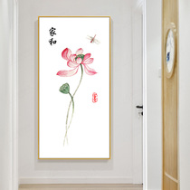Porch cross stitch 2021 New thread embroidery living room vertical version Lotus new Chinese flower series own simple embroidery