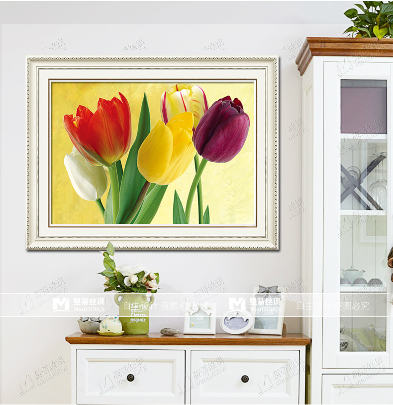 Một khâu phòng ngủ nhỏ hoa tươi đơn giản loạt thêu 5d kim cương dán sơn phòng khách nhà hàng tối giản hiện đại - Công cụ & phụ kiện Cross-stitch kéo cắt chỉ