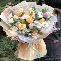 Chongqing flowers Korean bouquet of literature and art small fresh with the same city express birthday wishes visit to send flowers to the door Valentines Day