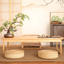 Mai She home tatami coffee table Balcony bay window table Simple low tea table Solid wood Kang table New Chinese old elm table