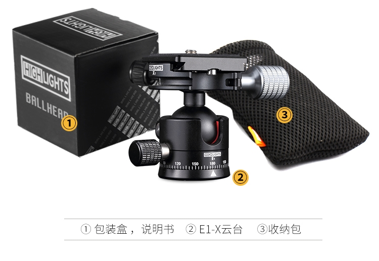 Phổ nam bóng lửa đầu SLR camera chân máy đơn hình ảnh cầm tay vi E1-X E2-X E3-X - Phụ kiện máy ảnh DSLR / đơn balo máy ảnh