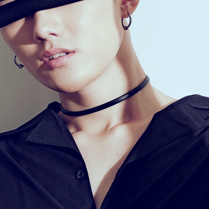 禁慾項圈男潮流choker女鎖骨鏈脖頸帶網紅項鏈日韓版韓國短款飾品