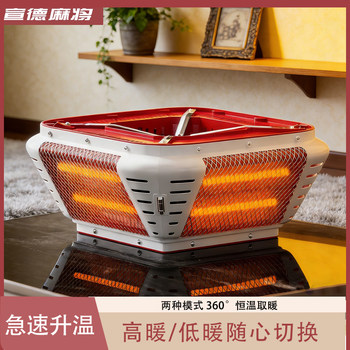 Mahjong Machine Heater, Under-Table Heater for Mahjong Table, Household Energy-Saving Electric Heater with Four Legs and Four Outlets, Universal