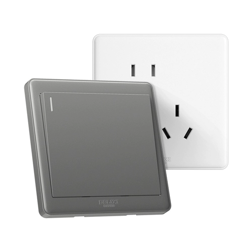 德力西 Switch Socket Office Store 86 Dark Installation One Open Five -Hole Condiener 16a панель настенного гнезда 5