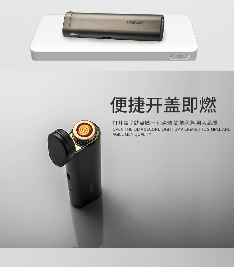 Baicheng dây vonfram chính hãng nhẹ hơn sạc USB với đèn LED kim loại đa chức năng bật lửa điện tử để phát triển chữ bật lửa khò xịn