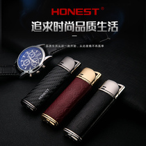 Baicheng single straight punch windproof lighter Inflatable fixed fire mens portable windproof lighter