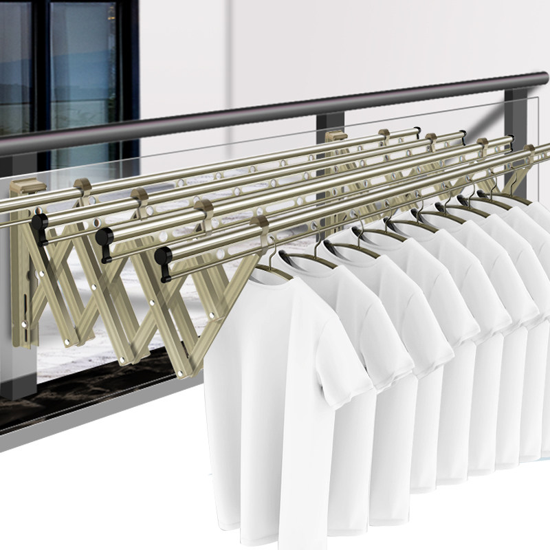 kfe outdoor folding telescopic balcony outdoor push-pull drying rack drying quilt stand hollow air quilt rack TL400