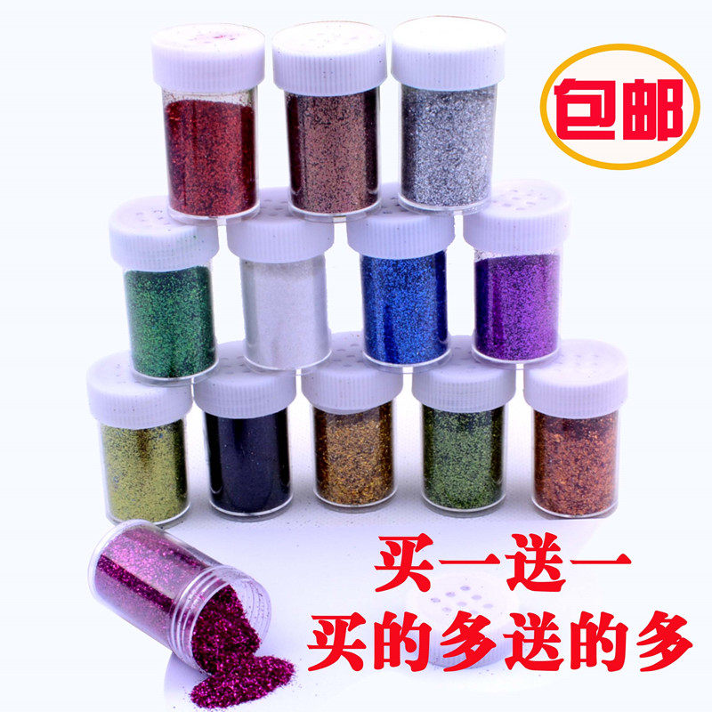 Gold Powder Flash Powder Draw Flowers Gold Scallion Powder Handmade Material Children DIY Bright Pink Shiny Pink