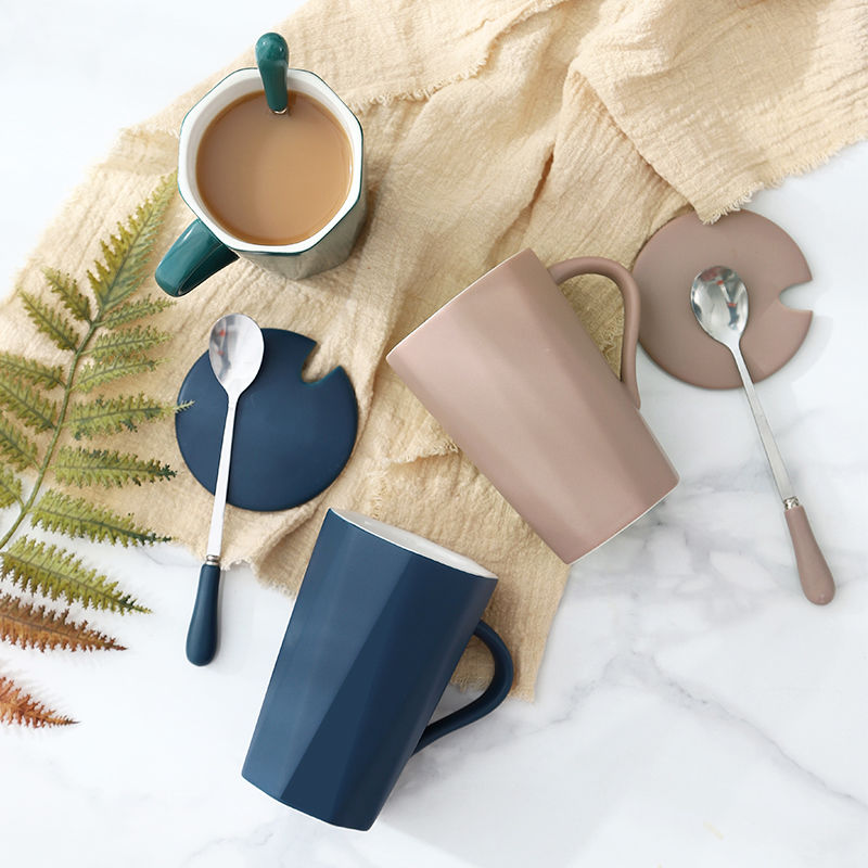 Nordic household glass ceramic mark BeiBei children male picking cups of coffee cup high - capacity contracted move trend