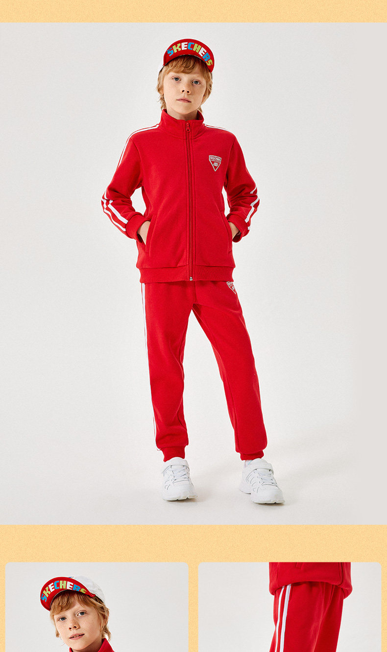 斯凯奇 童装 加绒加厚 运动服套装 图12