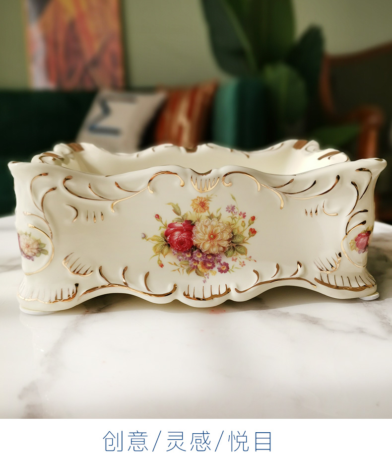 Light the key-2 luxury of ceramic ashtray creative fashion home decoration paint ceramic decorative furnishing articles