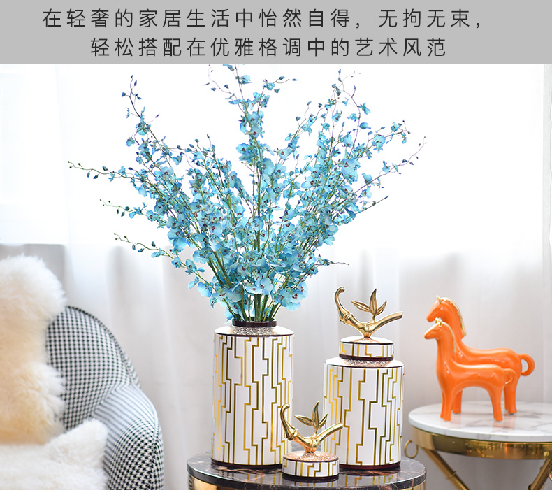 Household example room storage tank of pottery and porcelain vase floral copper furnishing articles of modern ideas in the sitting room porch decorate the coma