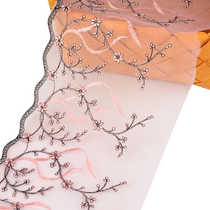 Colorful Mesh Yarn Embroidery Hollowed-out Lace Lace Accessories Skirt Sand Edge Fabric Clothing Diy Material Wedding Dress Decoration