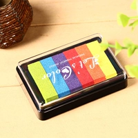 Радужная красная чернильная подушечка