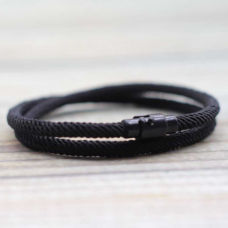 Minimalist Men's Rope Bracelet Double Layer Bracelet Student Versatile Magnet Buckle