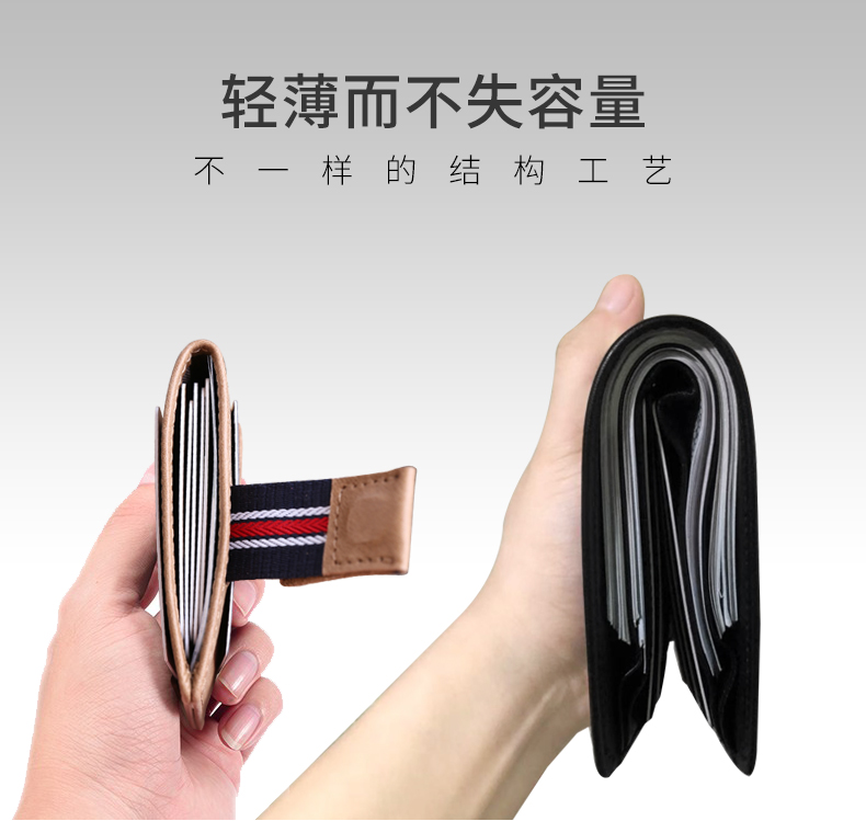 Thẻ gói bằng da nam siêu mỏng bằng lái xe bằng da một cá tính sáng tạo mini Hàn Quốc ví nhỏ dễ thương nữ - Chủ thẻ ví dài nam