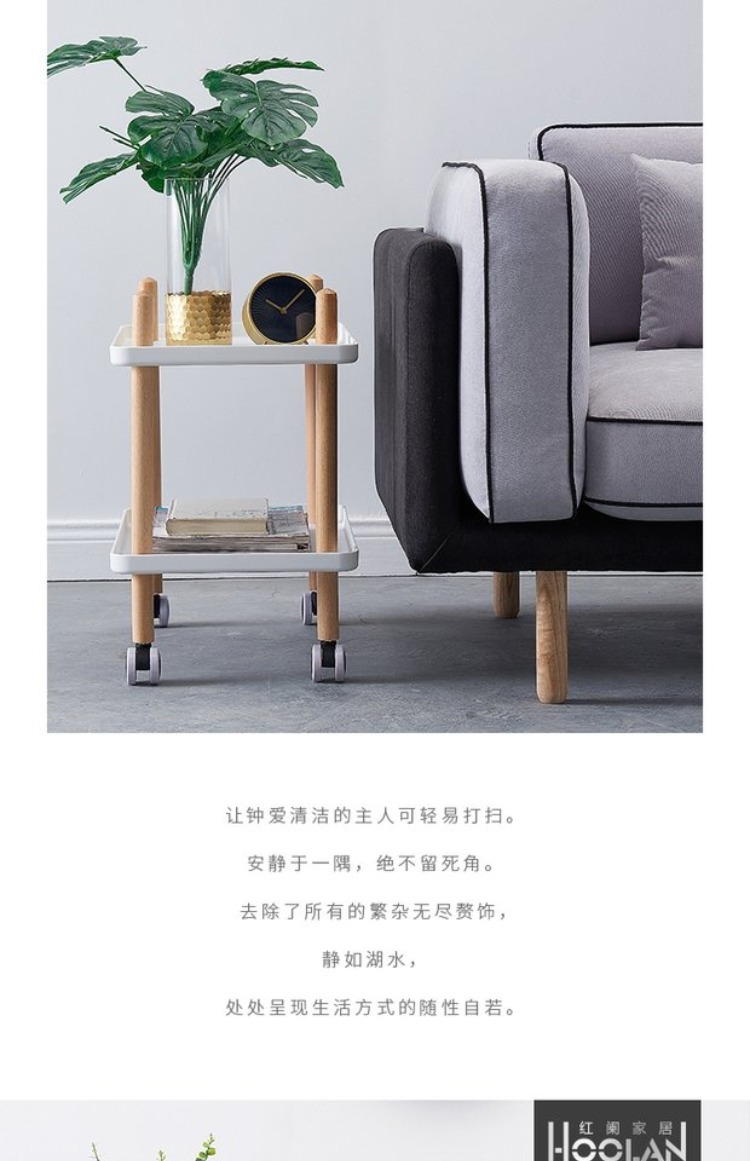 Bàn cà phê đơn giản Bắc Âu vuông hiện đại căn hộ nhỏ lăn sofa bên thiết kế sáng tạo gác xép Nhật nhỏ - Bàn trà bàn trà sofa