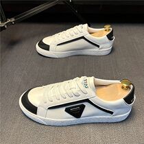 In 2023 new white slap shoes male cloth shoes breathable low - helper soft soles casual shoes with trend small white shoes