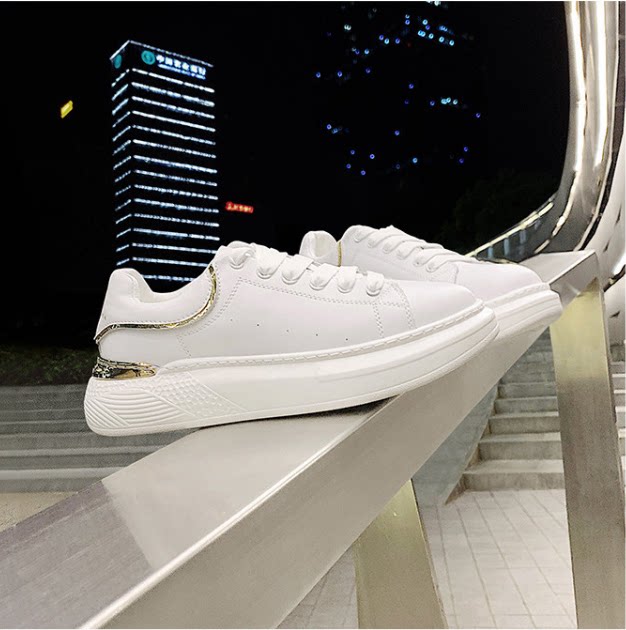 Small White Shoes Man Genuine Leather Breathable 2022 new advanced senses Men's casual shoes Han version Tidal Male Board Shoes Summer 