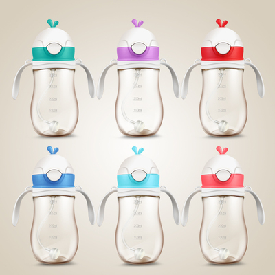 【顶优优】宝宝学饮杯带吸管水杯