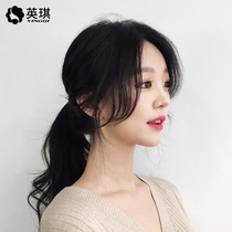 Real hair Medium bangs Wig pieces invisible sides repair face oblique partial air Long sideburns Horoscopes flow sea