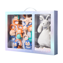 澳贝新生儿安抚玩偶8件套礼盒