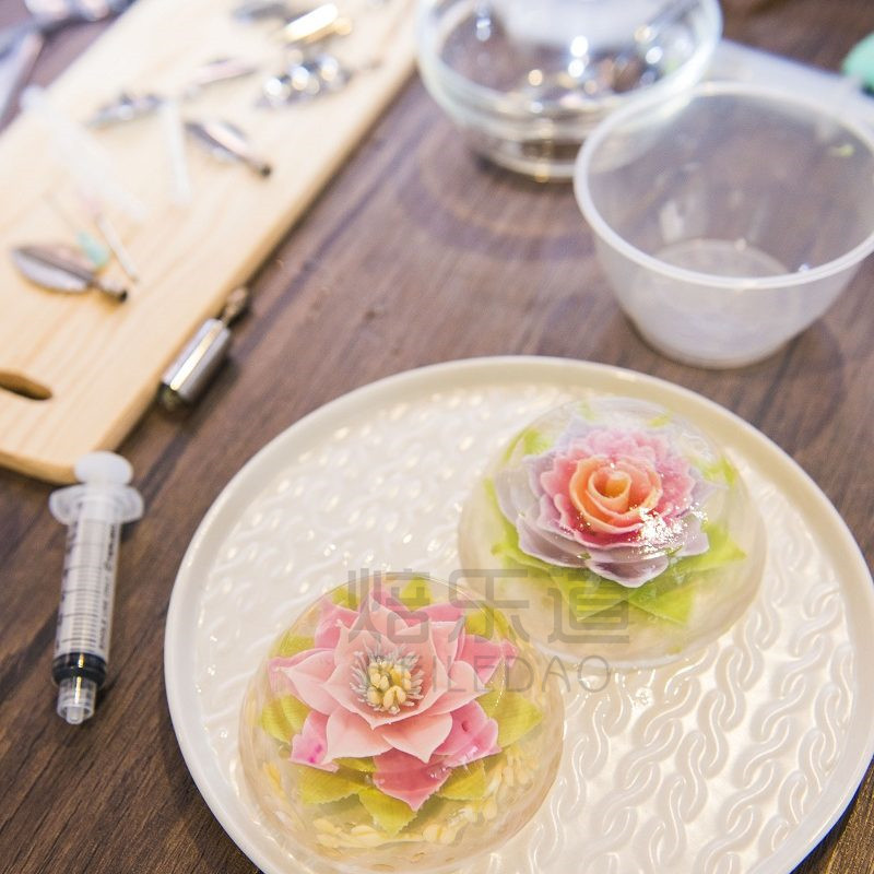 3d Crystal Stereo Jelly Flower Making Tool Set Pudding Gel Flower Pattern Mounting Needle Syringe
