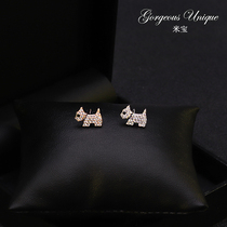 0215 cute mini dog small neckline buckle accessories Korean fashion wild brooch shirt collar buckle fixed