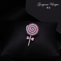 Japan and South Korea cute lollipop high-grade exquisite small collar pin small pin anti-light collar buckle buckle suit pin