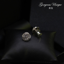 266 retro style small and exquisite Camellia mini brooch pin button shirt anti-light collar pin buckle fixed