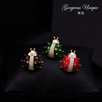 Japanese and Korean minimalist accessories insect coat suit small brooch collar pin cute beetle exquisite collar buckle buckle