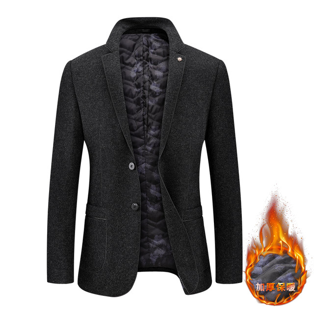 Playboy ດູໃບໄມ້ລົ່ນແລະລະດູຫນາວ woolen ຊຸດ woolen ຜູ້ຊາຍທຸລະກິດບາດເຈັບແລະ jacket ຊຸດດຽວແບບເກົາຫຼີ slim suit