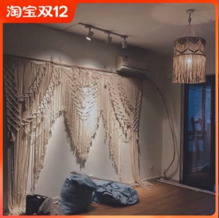 Nordic New Wall-mounted Bohemian Minjuku Hotel Wedding Handmade Rope Woven Tapestry Tapestry Background Cloth LITERATURE