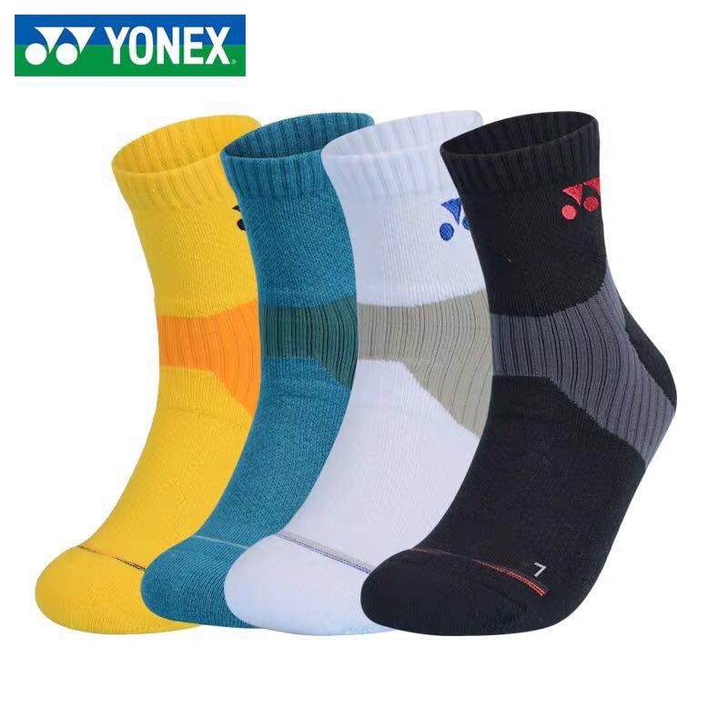 Mid-tube sports socks thickened towel bottom YONEX Yonex yy men's and women's net feather table tennis basketball running socks