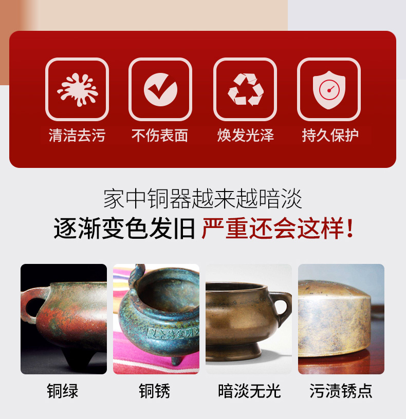 Chất tẩy rửa đồng thau nhập khẩu Hoa Kỳ để loại bỏ rỉ sét đồng, nước đồng, chất làm sáng khử nhiễm mạnh, dung dịch đánh bóng đồng - Phụ kiện chăm sóc mắt các loại nước giặt quần áo