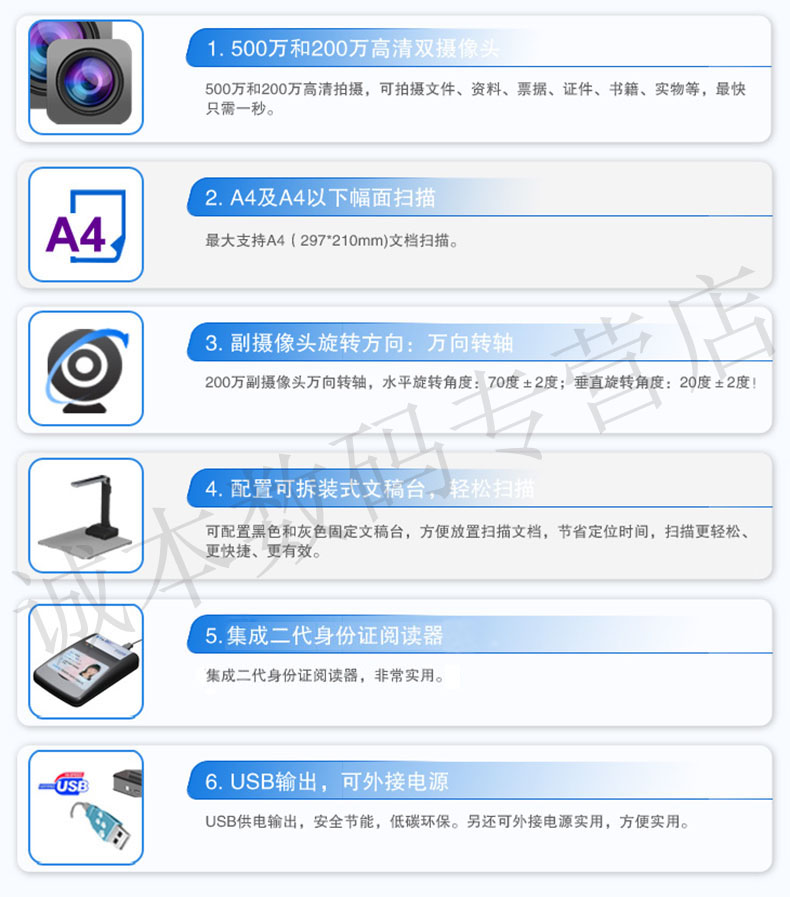 Công cụ chính xác mảng ánh sáng WJ1418R Gao Paiyi đọc định danh ID đầu đọc HD máy quét tốc độ cao camera kép cơ sở cứng tự động cắt tỉa - Máy quét máy scan kodak i1150