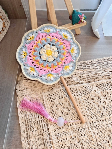 Набор материалов, плетеный крючок для вязания ручной работы, китайский вентилятор для друга, «сделай сам», подарок для девушки