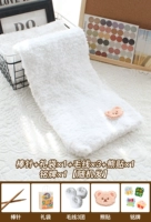 Коралловый бархатный бархатный белый 3 Группа+игла палки+наклейка с медведем+подарочный пакет