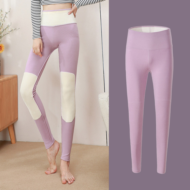 2021 New Sanitary Pants Woman Slim Fit Inside Pure Cotton Inner Lap Pants Tall Lengthened Outwear High Waist Tight Body Warm Pants