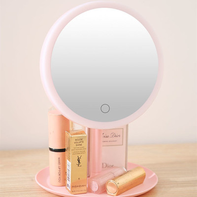 居家日用网红LED化妆镜台式带灯